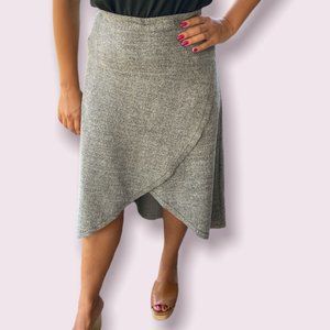 Asymmetrical midi skirt